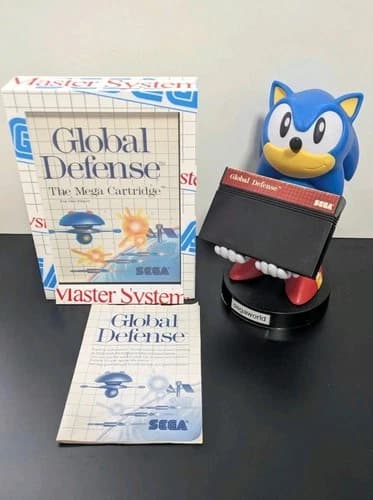 SEGA Master System GLOBAL DEFENSE Retrogame CIB Tonka US Version