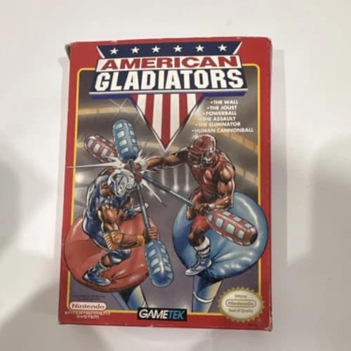 GameTek American Gladiators Manual Box Sleeve NES Sports Game