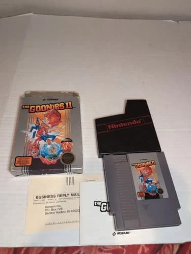 The Goonies 2 (1987) NES Nintendo Game, Box, Manual, Inserts
