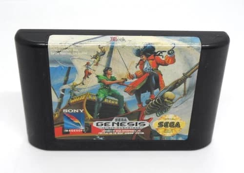 Hook (Sega Genesis, 1992) Tested 16 Bit Game Cartridge Good Label - Peter Pan