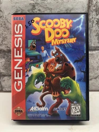Scooby-Doo Mystery Game for Sega Genesis Tested Working Complete with Manual