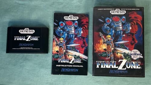 Final Zone Sega Genesis 1990 Authentic Complete In Box CIB