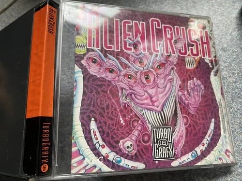 Vtg 1989 NEC Turbo Grafx 16 Alien Crush Video Game Cartridge HuCard