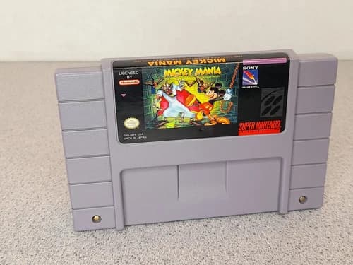 SNES Mickey Mania The Timeless Adventures of Mickey Mouse - tested clean Vintage