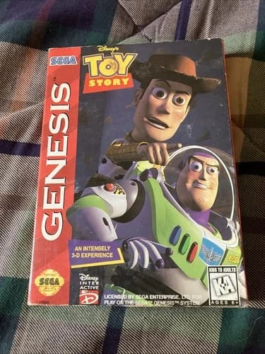 Disney's Toy Story Sega Genesis 1995 Complete CIB Cardboard Box Complete