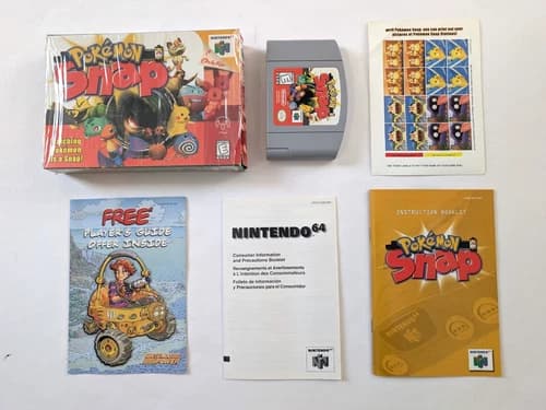 Pokemon Snap Nintendo 64 N64 Complete CIB Instruction Manual Box Insert Stickers