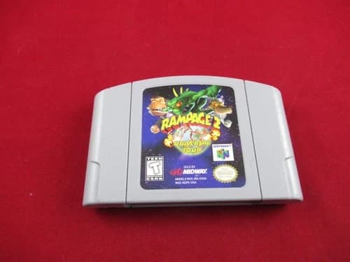 Rampage 2 Universal Tour (Nintendo 64, 1999) *Authentic - Tested*