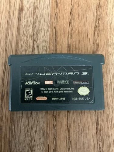 Spider-Man 3 Spiderman Nintendo Game Boy Advance SP Game Only