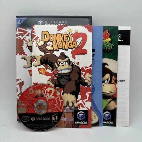 Donkey Konga 2 (Nintendo Gamecube, 2005) Complete CIB - Tested