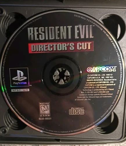 Resident Evil Director's Cut (Sony PlayStation 1, 1997) PS1 Disc Only