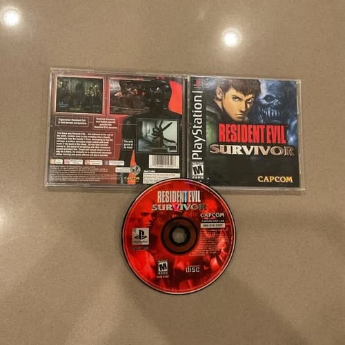 Resident Evil: Survivor PS1 PlayStation 1 Complete Cib Black Label Registration