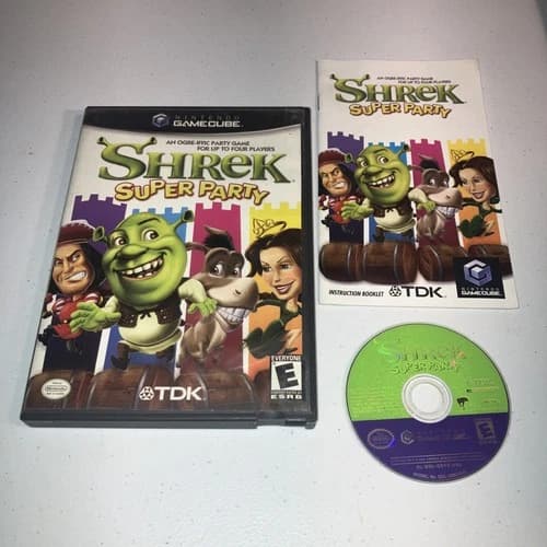 Shrek: Super Party (Nintendo GameCube, 2003) CIB Complete W/ Manual Game