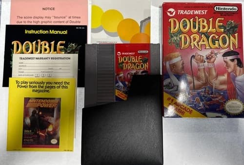 Double Dragon (NES, 1988) CIB! Game, Box, and All Papers Very Good
