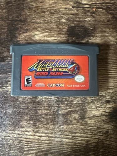 GBA Mega Man Battle Network 4: Red Sun Game Boy Advance Authentic Saves Clean
