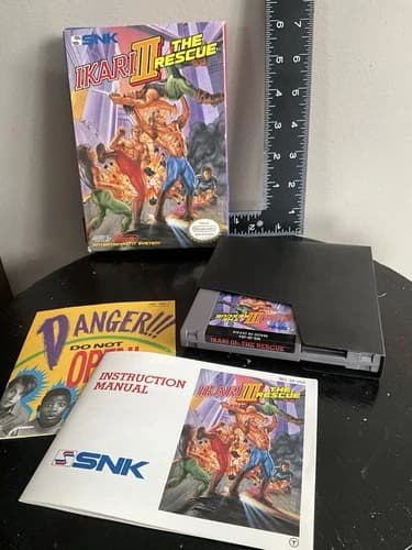 IKARI Warriors III The Rescue GAME Nintendo Entertainment System 1991 MANUAL BOX