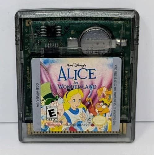 Alice In Wonderland (Nintendo Gameboy Color GBC, 2000) Authentic - Tested!