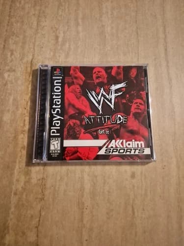 WWF Attitude PlayStation 1 PS1 Complete With Manual Registration Card CIB