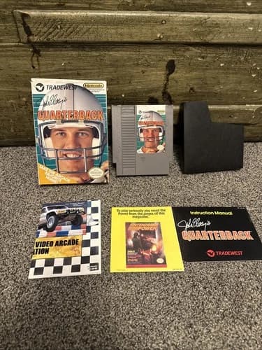 John Elway's Quarterback (NES, Nintendo Entertainment System, 1989) CIB Tested