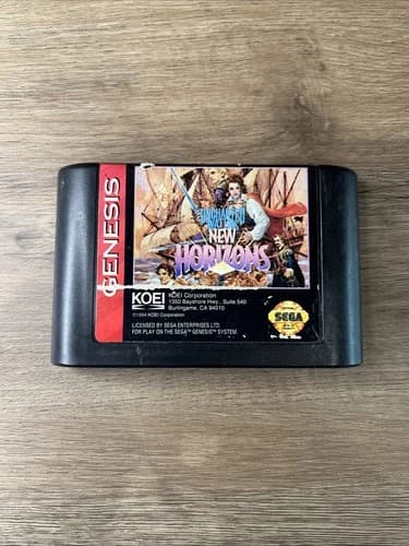 Uncharted Waters New Horizons - Authentic & Tested - Sega Genesis