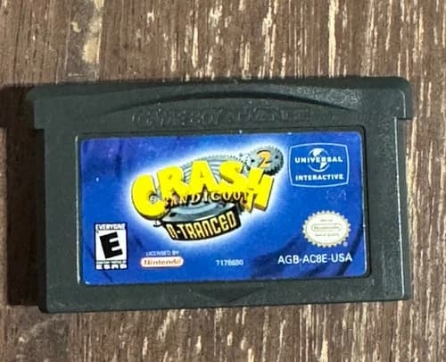 Crash Bandicoot 2: N-Tranced Nintendo Game Boy Advance Tested & Working Rated E