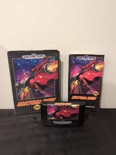 OutRun 2019 (Sega Genesis, 1993) Complete in box with manual!