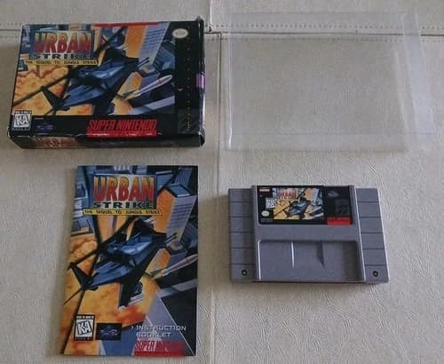 URBAN STRIKE Super Nintendo SNES AUTHENTIC COMPLETE Box Manual CIB 1994 NICE!!