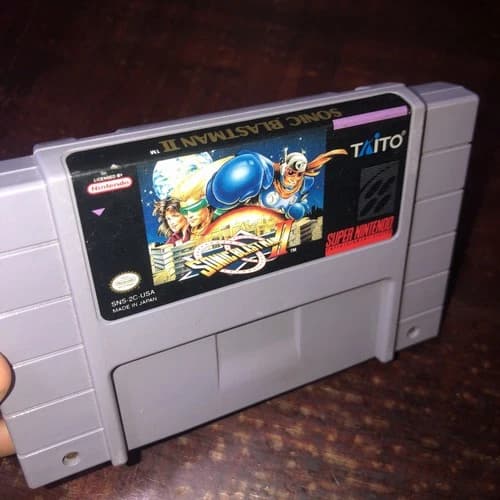 Sonic Blast Man 2 Snes Rare Super Nintendo Authentic & Tested Great Shape