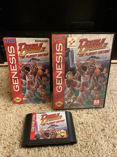 Double Dribble: The Playoff Edition Sega Genesis CIB Complete w/ Manual Tested