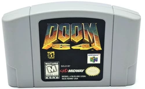 Doom 64 (Nintendo 64, 1997) N64 Cartridge Authentic Clean Condition!