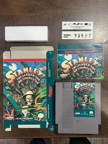 Stanley the Search for Dr Livingston Nintendo NES Complete CIB - MINTY!!