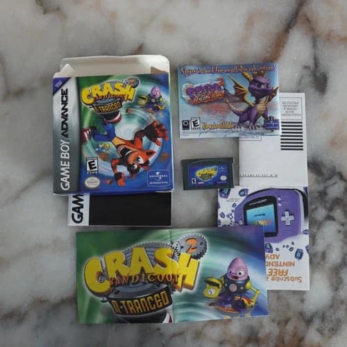 Game Boy Advance GBA Crash Bandicoot 2: N-Tranced CIB Complete VERY GOOD