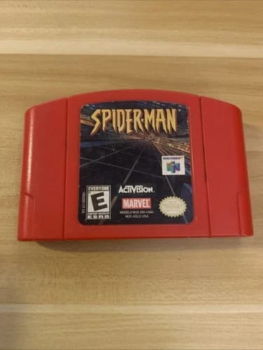 Spider-Man Authentic Nintendo 64 Red Game Cartridge Marvel N64