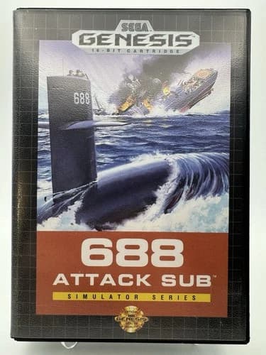 688 Attack Sub (Sega Genesis, 1991) CIB | Complete | Tested