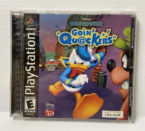 Donald Duck Going Quackers PlayStation 1 PS1 Complete with Manual Tested Working