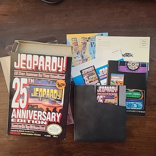Jeopardy 25th Anniversary Edition Nintendo NES Box Manual Game All Inserts Works