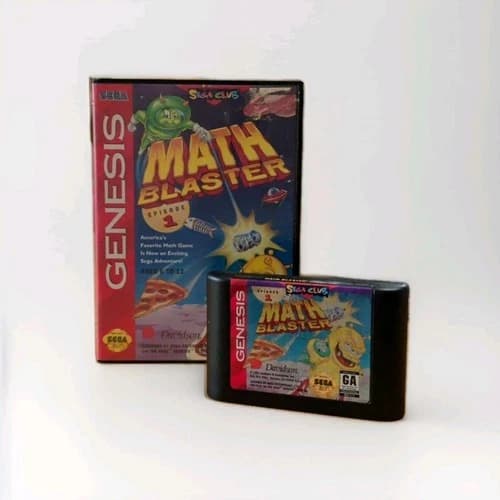 1993 Sega Genesis Game: Math Blaster: Episode 1 (Complete w/ Manual)