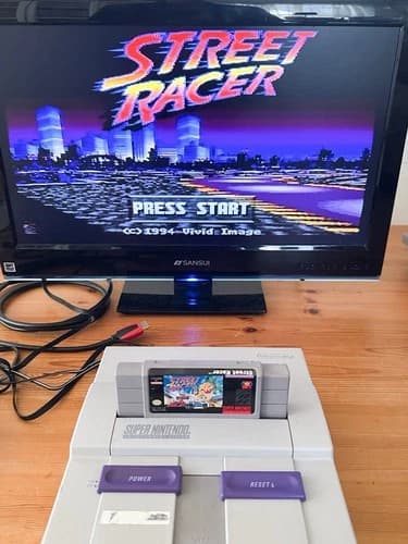 Street Racer (Super Nintendo, SNES) Authentic! game cartridge Tested Great Label