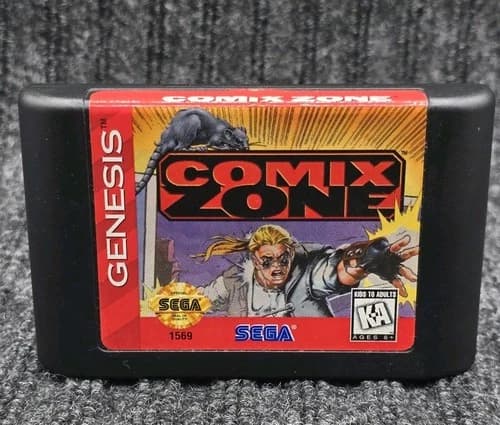 Comix Zone Sega Genesis, 1995 Authentic Game Cartridge Only Tested Working