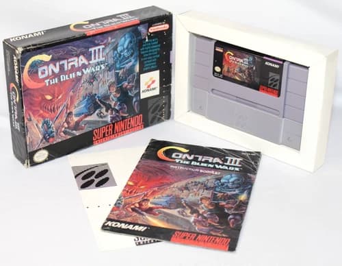 Contra III: The Alien Wars SNES Complete CIB! Authentic! Good Condition! RARE!