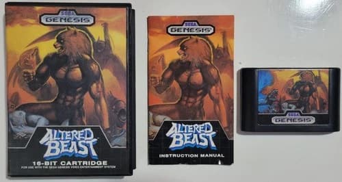 Altered Beast Sega Genesis Game, Box And Manual Tested Working!
