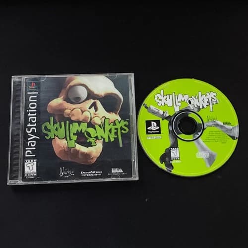 PS1 Skullmonkeys (1997) Playstation w/Lenticular Case, Booklet, Complete CIB