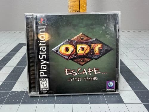 O.D.T. Escape Or Die Trying PlayStation 1 PS1 Black Label Complete Tested Works