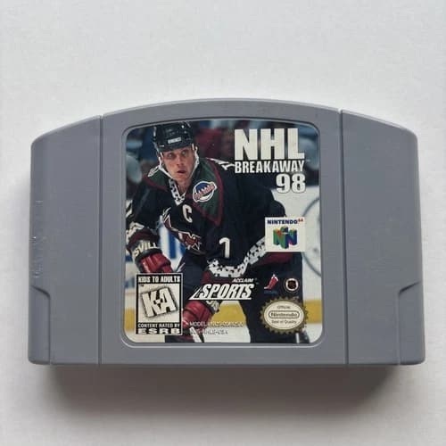 NHL Breakaway 98 Nintendo 64 N64 Authentic Cleaned Tested Retro Hockey Game