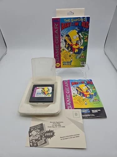 Sega Game Gear The Simpsons Bart vs. The World Original Complete in Box