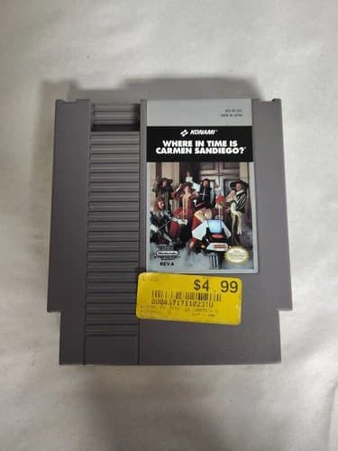 WHERE IN TIME IS CARMEN SANDIEGO? (Nintendo NES 1990) Authentic