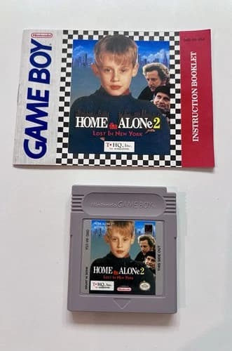 Home Alone Nintendo Game Boy Cartridge in Box w/ Manual, Tested and Works