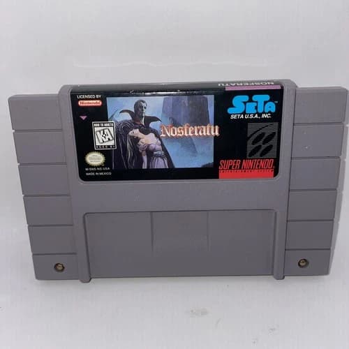 NOSFERATU Super Nintendo SNES Game Cartridge Only RARE