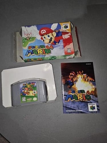 Super Mario 64 (Nintendo 64 N64, 1996) Complete Box CIB All Inserts Authentic