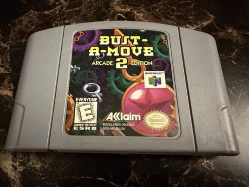 Bust A Move 2 Arcade Edition Nintendo 64, 1998 N64 Authentic Tested & Working