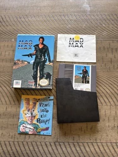 Mad Max NES Complete CIB w/ Box Manual Insert Tray Tested Authentic